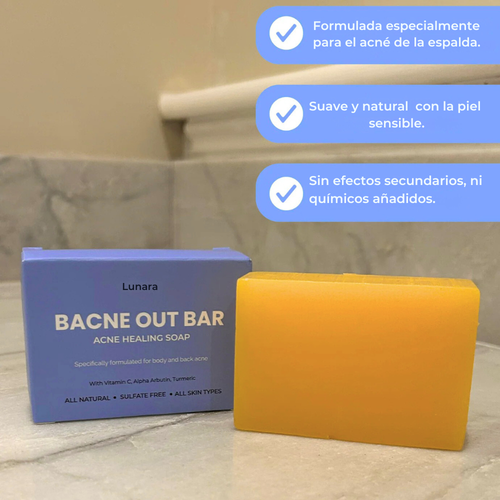 Lunara Soap | Trata y previene el acné en la espalda y el cuerpo